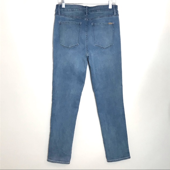WHBM High-Rise Everyday Soft Denim Slim Ankle Jeans With Piping Detail - Picture 6 of 10